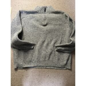 Old Navy Sweater Men's XXL Tall Quarter Zip Heavy Cotton Gray Heather
